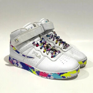 Fila Vulc 13 Paintball Splatter High Top Sneakers - Women’s Size 7.